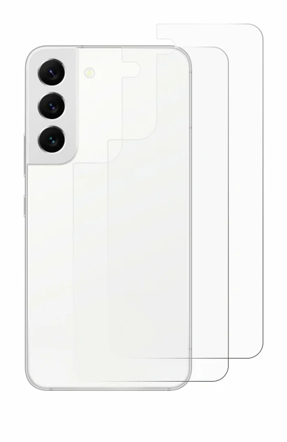 Imagen del dispositivo Samsung Galaxy S22 5G (Trasero) con una amplia variedad de protectores de pantalla.