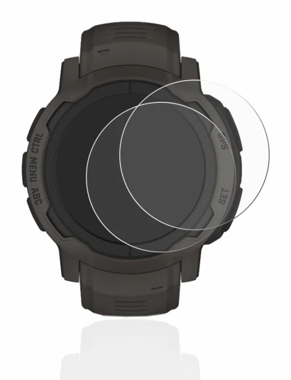 Imagen del dispositivo Garmin Instinct 2 con una amplia variedad de protectores de pantalla.
