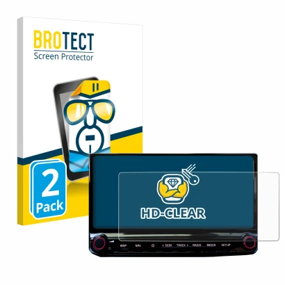 Parte frontal de un envase de producto con el logotipo de la marca BROTECT. Al lado se muestra el dispositivo Kia Ceed 2022 In