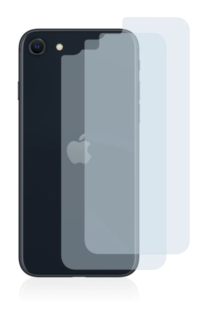Imagen del dispositivo Apple iPhone SE 3 2022 (Trasero) con una amplia variedad de protectores de pantalla.