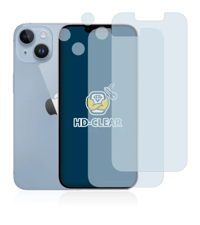 Imagen del dispositivo Apple iPhone 14 (Frontal+Cámara) con una amplia variedad de protectores de pantalla.