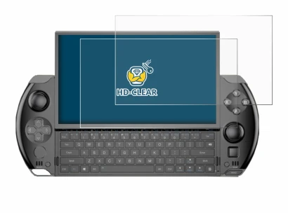 Imagen del dispositivo GPD Win 4 con una amplia variedad de protectores de pantalla.