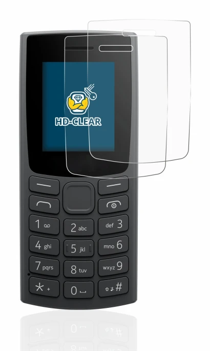 Imagen del dispositivo Nokia 105 (2023) con una amplia variedad de protectores de pantalla.
