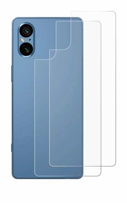 Imagen del dispositivo Sony Xperia 5 V (Trasero) con una amplia variedad de protectores de pantalla.