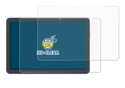 Imagen del dispositivo Amazon Fire HD 10 2023 (13a. Gen.) con una amplia variedad de protectores de pantalla.