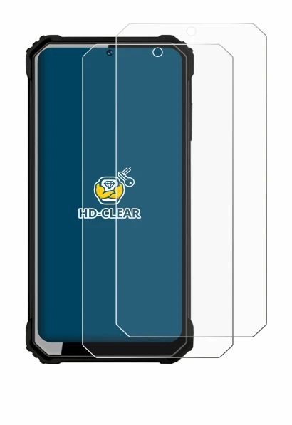 Imagen del dispositivo Oukitel WP23 con una amplia variedad de protectores de pantalla.