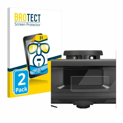 Parte frontal de un envase de producto con el logotipo de la marca BROTECT. Al lado se muestra el dispositivo Roborock Q Revo 