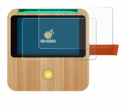 Imagen del dispositivo tigerbox Touch Plus con una amplia variedad de protectores de pantalla.