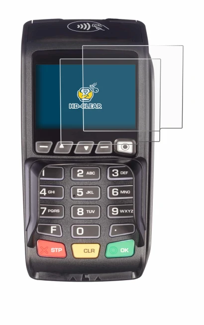 Imagen del dispositivo ingenico Desk/3500 con una amplia variedad de protectores de pantalla.