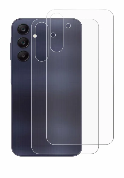 Imagen del dispositivo Samsung Galaxy A25 5G (Trasero) con una amplia variedad de protectores de pantalla.