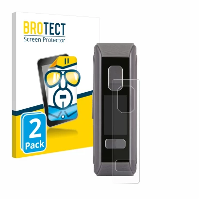 Parte frontal de un envase de producto con el logotipo de la marca BROTECT. Al lado se muestra el dispositivo GeekVape Aegis M