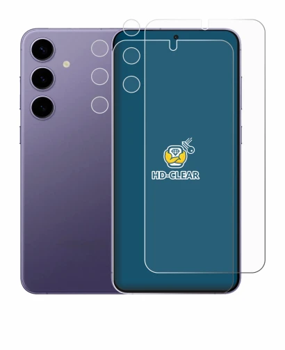 Imagen del dispositivo Samsung Galaxy S24 Plus (Frontal+Cámara) con una amplia variedad de protectores de pantalla.