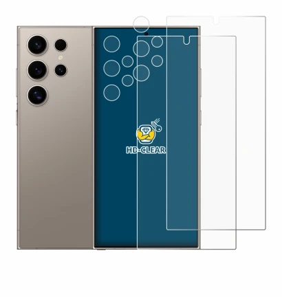 Imagen del dispositivo Samsung Galaxy S24 Ultra (case-friendly) (Frontal+Cámara) con una amplia variedad de protectores de pan