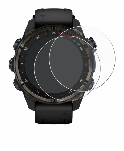 Imagen del dispositivo Garmin Descent Mk3i (43 mm) con una amplia variedad de protectores de pantalla.