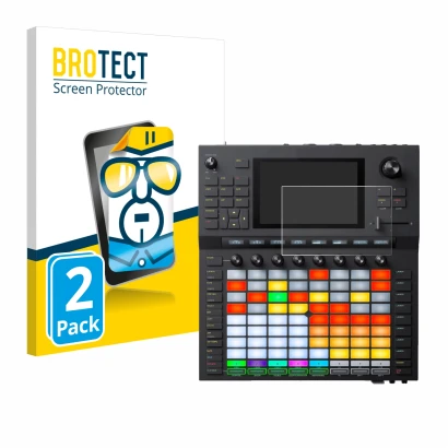 Parte frontal de un envase de producto con el logotipo de la marca BROTECT. Al lado se muestra el dispositivo Akai Force con s