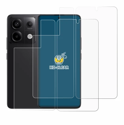 Imagen del dispositivo Xiaomi Redmi Note 13 Pro 5G (Frontal+Trasero) con una amplia variedad de protectores de pantalla.