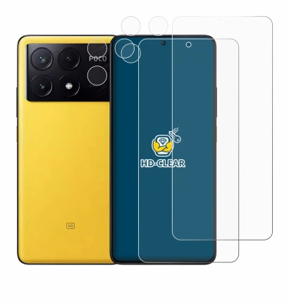 Imagen del dispositivo Xiaomi Poco X6 Pro (Frontal+Cámara) con una amplia variedad de protectores de pantalla.