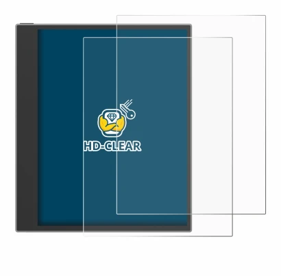 Imagen del dispositivo PocketBook InkPad Eo (2024) con una amplia variedad de protectores de pantalla.