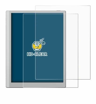 Imagen del dispositivo Boox Go 10.3 con una amplia variedad de protectores de pantalla.