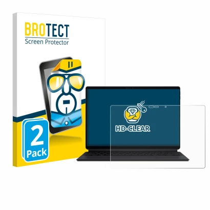 Parte frontal de un envase de producto con el logotipo de la marca BROTECT. Al lado se muestra el dispositivo ASUS ProArt PZ13