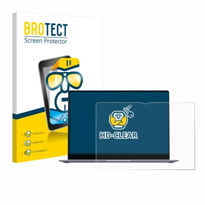 Parte frontal de un envase de producto con el logotipo de la marca BROTECT. Al lado se muestra el dispositivo Samsung Galaxy B