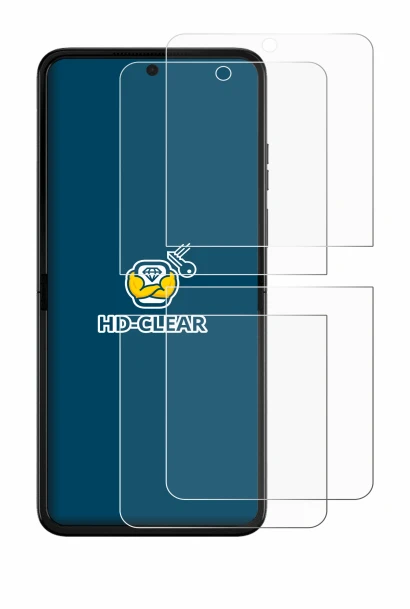 Imagen del dispositivo Motorola Razr 50 Ultra con una amplia variedad de protectores de pantalla.