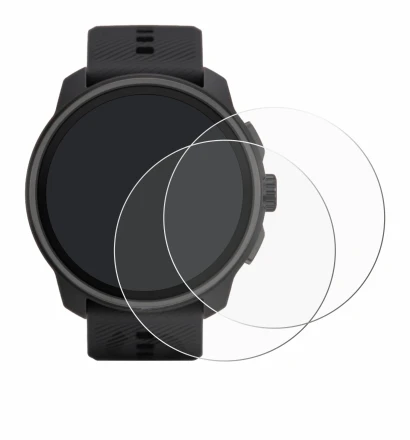 Imagen del dispositivo Suunto Race S con una amplia variedad de protectores de pantalla.