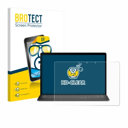 Parte frontal de un envase de producto con el logotipo de la marca BROTECT. Al lado se muestra el dispositivo Minisforum V3 3-