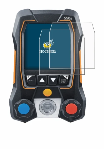 Imagen del dispositivo Testo 550s con una amplia variedad de protectores de pantalla.