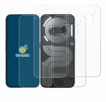 Imagen del dispositivo Nothing Phone (2a) Plus (Frontal+Trasero) con una amplia variedad de protectores de pantalla.