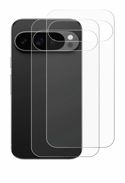 Imagen del dispositivo Google Pixel 9 Pro (Trasero) con una amplia variedad de protectores de pantalla.
