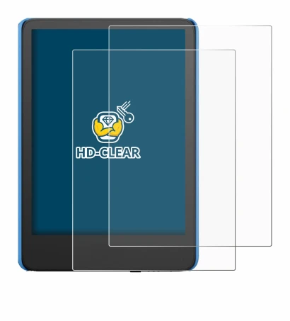 Imagen del dispositivo Amazon Kindle Kids (2024) con una amplia variedad de protectores de pantalla.