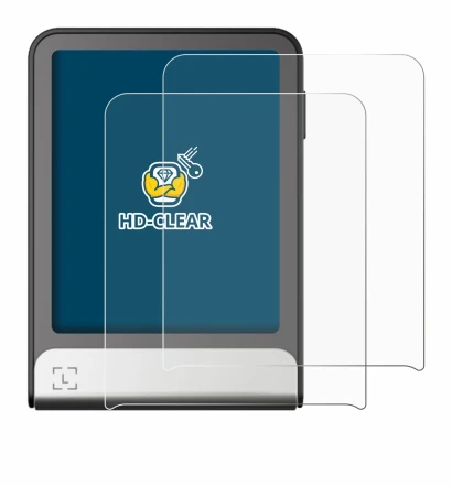 Imagen del dispositivo Ledger Flex con una amplia variedad de protectores de pantalla.