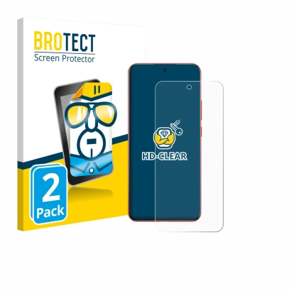 Parte frontal de un envase de producto con el logotipo de la marca BROTECT. Al lado se muestra el dispositivo Oppo A5 Pro con