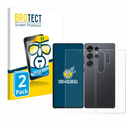 Parte frontal de un envase de producto con el logotipo de la marca BROTECT. Al lado se muestra el dispositivo Samsung Galaxy S