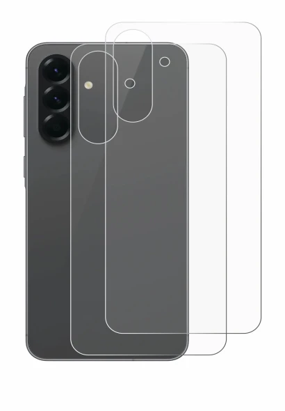 Imagen del dispositivo Samsung Galaxy A56 5G (Trasero) con una amplia variedad de protectores de pantalla.