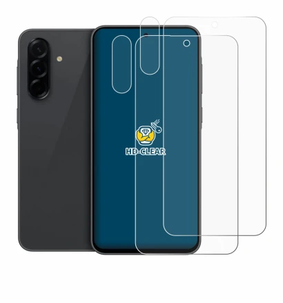 Imagen del dispositivo Samsung Galaxy A36 5G (Frontal+Cámara) con una amplia variedad de protectores de pantalla.