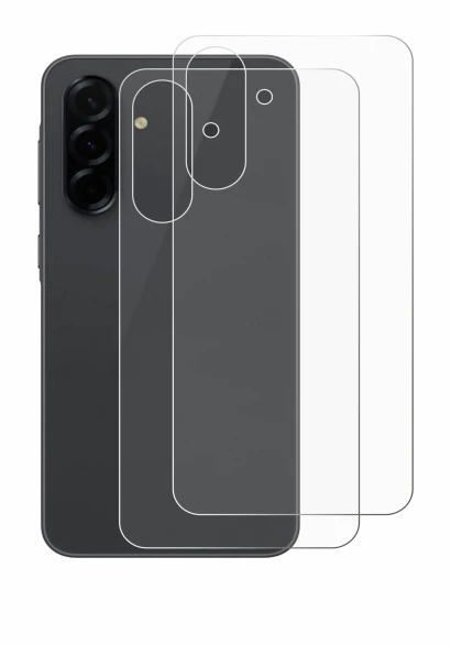 Imagen del dispositivo Samsung Galaxy A36 5G (Trasero) con una amplia variedad de protectores de pantalla.