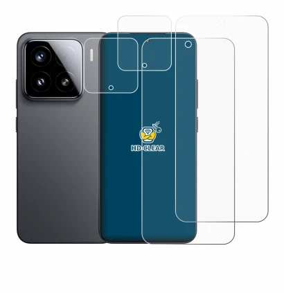 Imagen del dispositivo Xiaomi 15 (Frontal+Cámara) con una amplia variedad de protectores de pantalla.