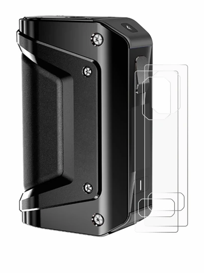 Imagen del dispositivo GeekVape Aegis Legend 3 con una amplia variedad de protectores de pantalla.