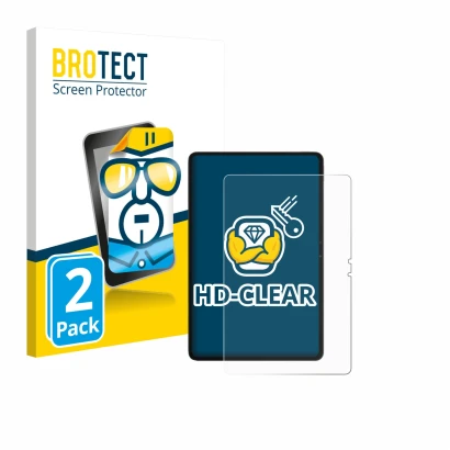 Parte frontal de un envase de producto con el logotipo de la marca BROTECT. Al lado se muestra el dispositivo Blackview MEGA 3