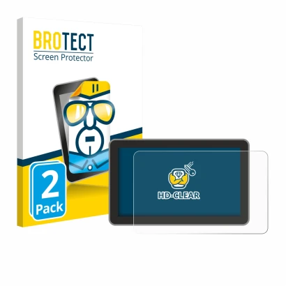 Parte frontal de un envase de producto con el logotipo de la marca BROTECT. Al lado se muestra el dispositivo Bambu Lab H2D co