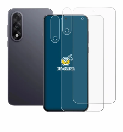 Imagen del dispositivo OnePlus Nord 5 (Frontal+Cámara) con una amplia variedad de protectores de pantalla.