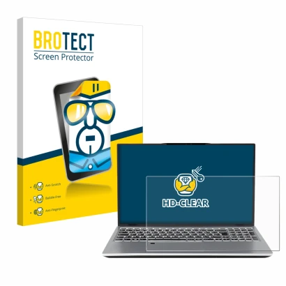 Parte frontal de un envase de producto con el logotipo de la marca BROTECT. Al lado se muestra el dispositivo terra Mobile 155