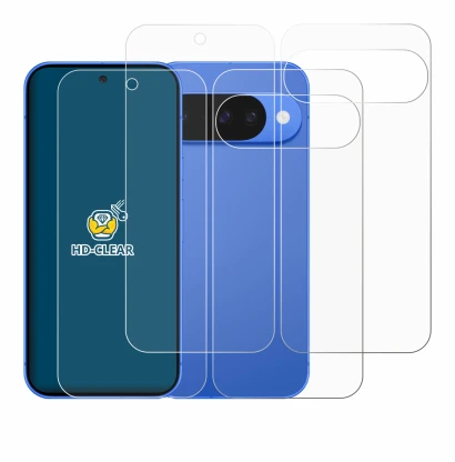 Imagen del dispositivo Google Pixel 10 (Frontal+Trasero) con una amplia variedad de protectores de pantalla.