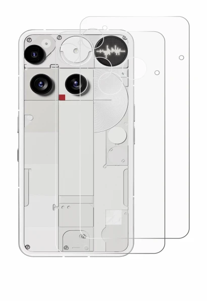 Imagen del dispositivo Nothing Phone (3) (Trasero) con una amplia variedad de protectores de pantalla.
