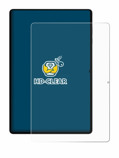 Imagen del dispositivo Samsung Galaxy Tab S11 Ultra (retrato) con una amplia variedad de protectores de pantalla.