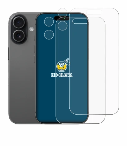 Imagen del dispositivo Apple iPhone 17 (Frontal+Cámara) con una amplia variedad de protectores de pantalla.