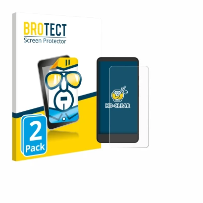 Parte frontal de un envase de producto con el logotipo de la marca BROTECT. Al lado se muestra el dispositivo Xiaomi Moaan Ink