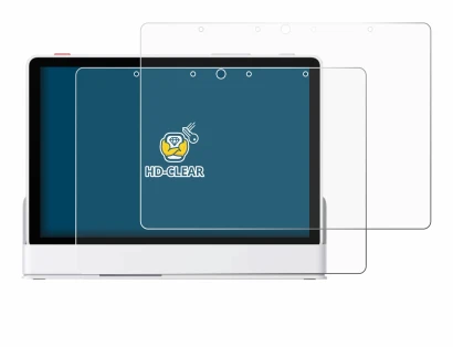 Imagen del dispositivo eufy Smart Display E10 con una amplia variedad de protectores de pantalla.